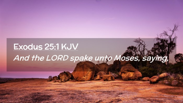 Picture 02 - Exodus 25:1 KJV Desktop Wallpaper - And the LORD spake unto Moses, - Desktop Bible Verse Wallpaper