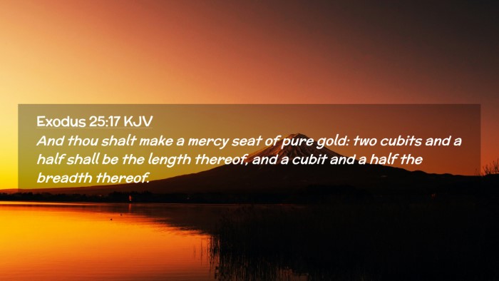 Picture 02 - Exodus 25:17 KJV Desktop Wallpaper - And thou shalt make a mercy seat of pure gold: - Desktop Bible Verse Wallpaper