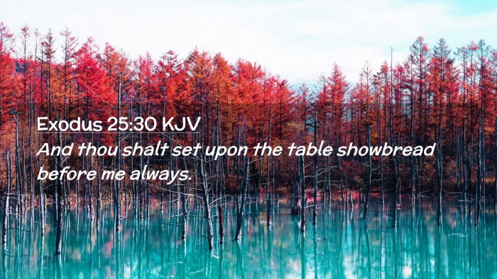 Picture 02 - Exodus 25:30 KJV Desktop Wallpaper - And thou shalt set upon the table showbread - Desktop Bible Verse Wallpaper