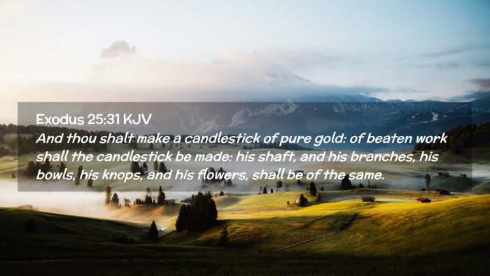 Picture 02 - Exodus 25:31 KJV Desktop Wallpaper - And thou shalt make a candlestick of pure gold: - Desktop Bible Verse Wallpaper