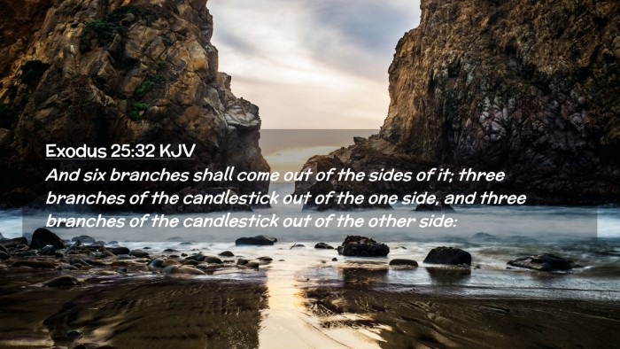 Picture 02 - Exodus 25:32 KJV Desktop Wallpaper - And six branches shall come out of the sides of - Desktop Bible Verse Wallpaper