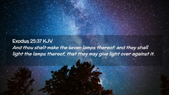Picture 02 - Exodus 25:37 KJV Desktop Wallpaper - And thou shalt make the seven lamps thereof: and - Desktop Bible Verse Wallpaper