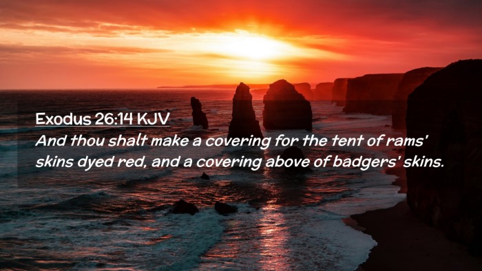 Picture 02 - Exodus 26:14 KJV Desktop Wallpaper - And thou shalt make a covering for the tent of - Desktop Bible Verse Wallpaper
