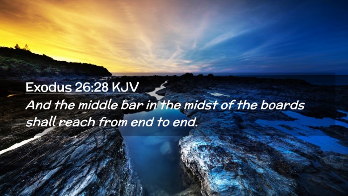 Picture 02 - Exodus 26:28 KJV Desktop Wallpaper - And the middle bar in the midst of the boards - Desktop Bible Verse Wallpaper