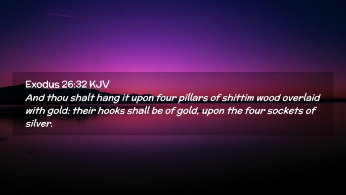 Picture 02 - Exodus 26:32 KJV Desktop Wallpaper - And thou shalt hang it upon four pillars of - Desktop Bible Verse Wallpaper