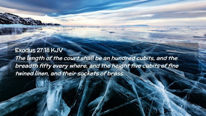 Picture 02 - Exodus 27:18 KJV Desktop Wallpaper - The length of the court shall be an hundred - Desktop Bible Verse Wallpaper