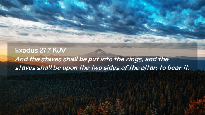 Picture 02 - Exodus 27:7 KJV Desktop Wallpaper - And the staves shall be put into the rings, and - Desktop Bible Verse Wallpaper