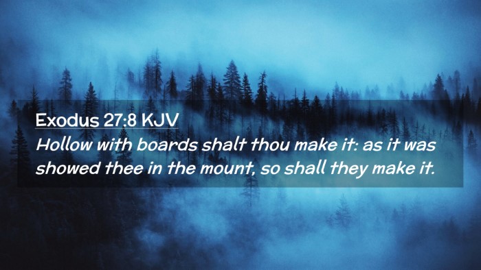 Picture 02 - Exodus 27:8 KJV Desktop Wallpaper - Hollow with boards shalt thou make it: as it was - Desktop Bible Verse Wallpaper
