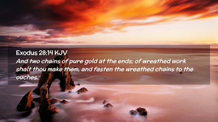Picture 02 - Exodus 28:14 KJV Desktop Wallpaper - And two chains of pure gold at the ends; of - Desktop Bible Verse Wallpaper