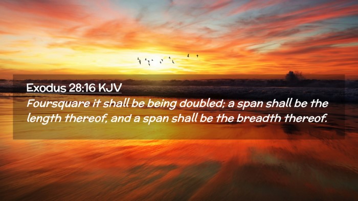 Picture 02 - Exodus 28:16 KJV Desktop Wallpaper - Foursquare it shall be being doubled; a span - Desktop Bible Verse Wallpaper