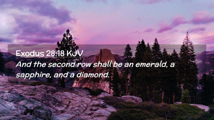 Picture 02 - Exodus 28:18 KJV Desktop Wallpaper - And the second row shall be an emerald, a - Desktop Bible Verse Wallpaper