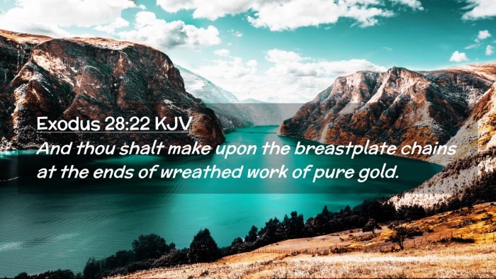 Picture 02 - Exodus 28:22 KJV Desktop Wallpaper - And thou shalt make upon the breastplate chains - Desktop Bible Verse Wallpaper