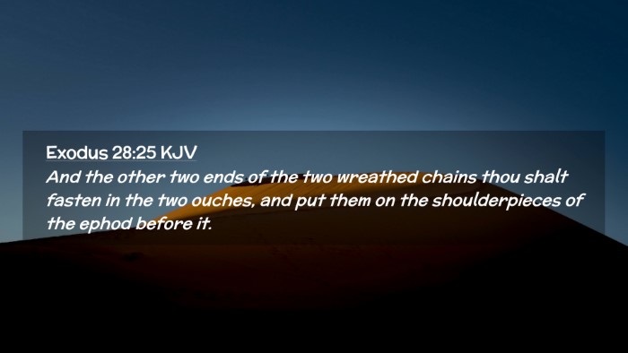 Picture 02 - Exodus 28:25 KJV Desktop Wallpaper - And the other two ends of the two wreathed chains - Desktop Bible Verse Wallpaper