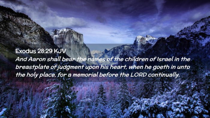 Picture 02 - Exodus 28:29 KJV Desktop Wallpaper - And Aaron shall bear the names of the children of - Desktop Bible Verse Wallpaper