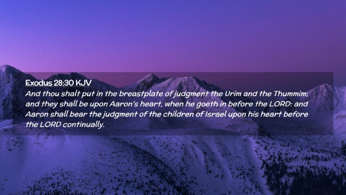 Picture 02 - Exodus 28:30 KJV Desktop Wallpaper - And thou shalt put in the breastplate of judgment - Desktop Bible Verse Wallpaper