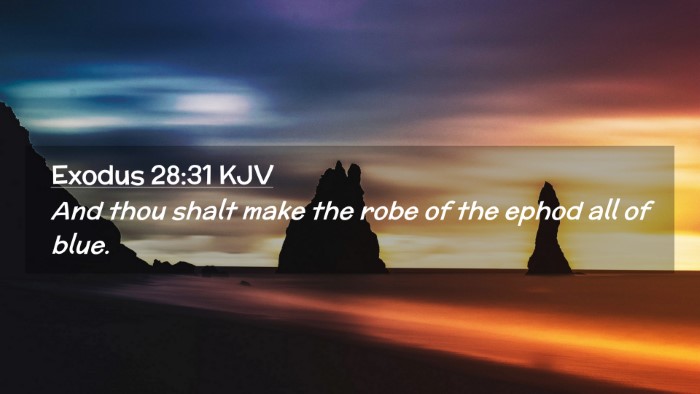 Picture 02 - Exodus 28:31 KJV Desktop Wallpaper - And thou shalt make the robe of the ephod all of - Desktop Bible Verse Wallpaper