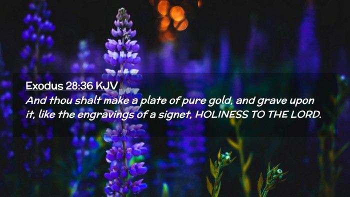Picture 02 - Exodus 28:36 KJV Desktop Wallpaper - And thou shalt make a plate of pure gold, and - Desktop Bible Verse Wallpaper