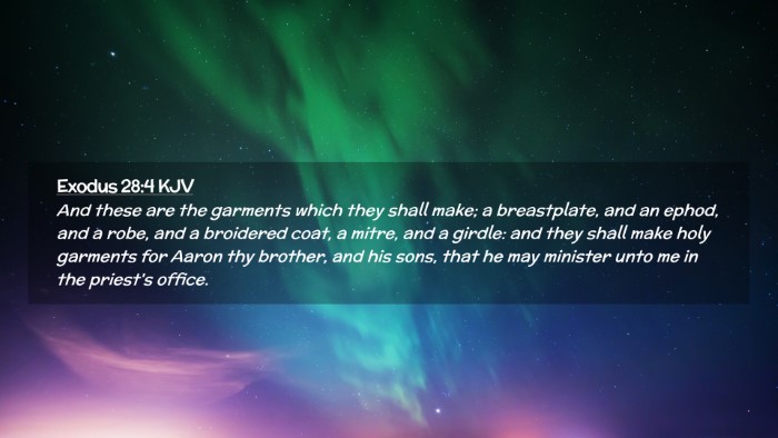 Picture 02 - Exodus 28:4 KJV Desktop Wallpaper - And these are the garments which they shall make; - Desktop Bible Verse Wallpaper