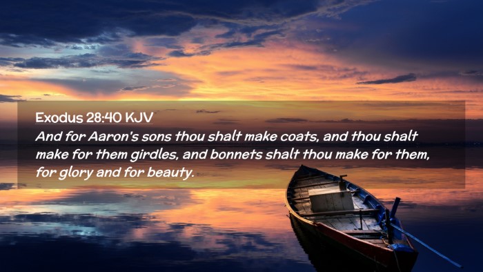 Picture 02 - Exodus 28:40 KJV Desktop Wallpaper - And for Aaron's sons thou shalt make coats, and - Desktop Bible Verse Wallpaper