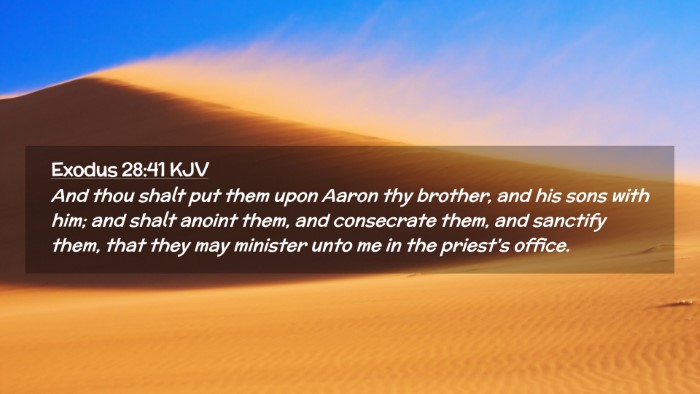 Picture 02 - Exodus 28:41 KJV Desktop Wallpaper - And thou shalt put them upon Aaron thy brother, - Desktop Bible Verse Wallpaper