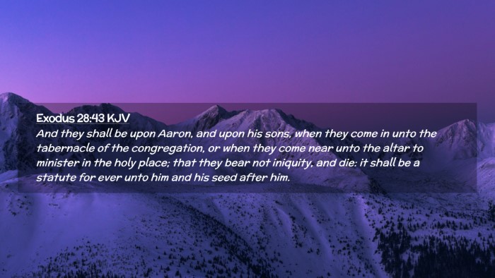 Picture 02 - Exodus 28:43 KJV Desktop Wallpaper - And they shall be upon Aaron, and upon his sons, - Desktop Bible Verse Wallpaper