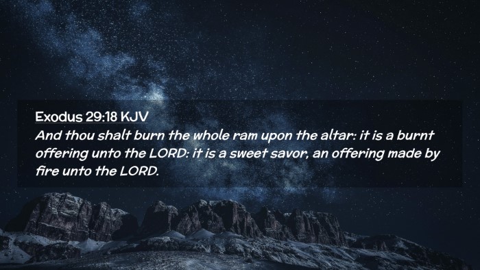 Picture 02 - Exodus 29:18 KJV Desktop Wallpaper - And thou shalt burn the whole ram upon the altar: - Desktop Bible Verse Wallpaper