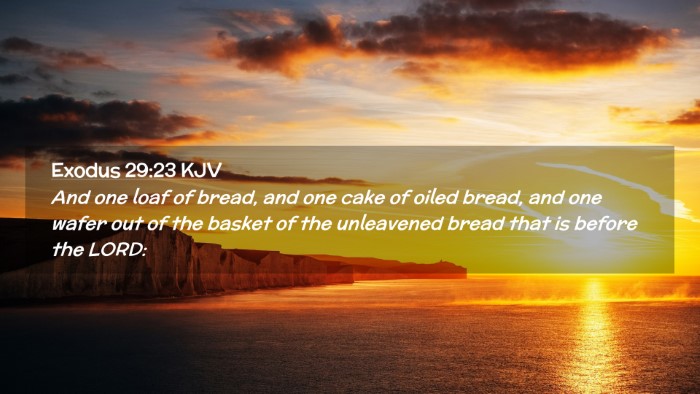 Picture 02 - Exodus 29:23 KJV Desktop Wallpaper - And one loaf of bread, and one cake of oiled - Desktop Bible Verse Wallpaper