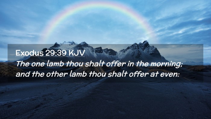 Picture 02 - Exodus 29:39 KJV Desktop Wallpaper - The one lamb thou shalt offer in the morning; and - Desktop Bible Verse Wallpaper