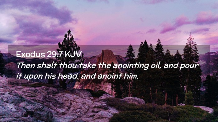 Picture 02 - Exodus 29:7 KJV Desktop Wallpaper - Then shalt thou take the anointing oil, and pour - Desktop Bible Verse Wallpaper
