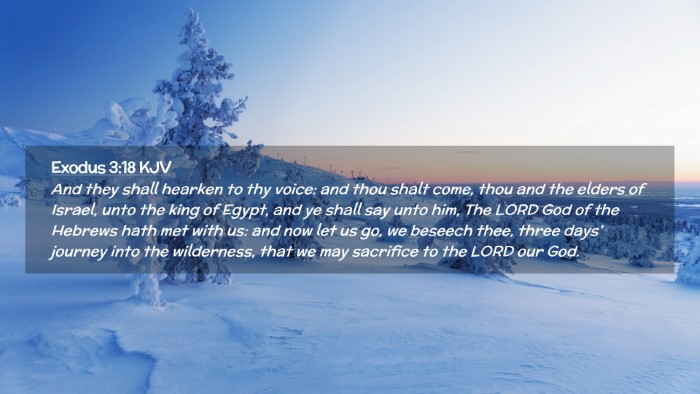 Picture 02 - Exodus 3:18 KJV Desktop Wallpaper - And they shall hearken to thy voice: and thou - Desktop Bible Verse Wallpaper