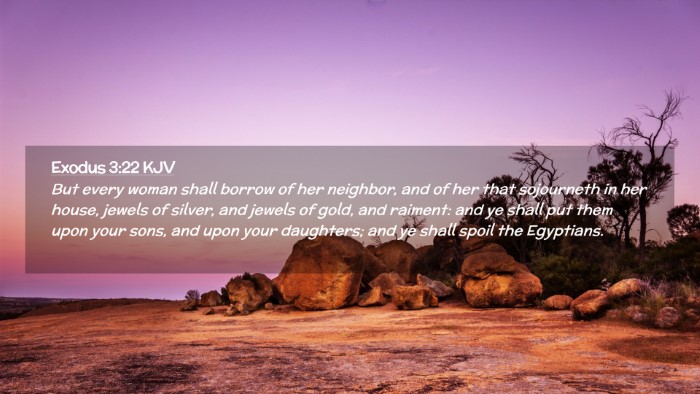 Picture 02 - Exodus 3:22 KJV Desktop Wallpaper - But every woman shall borrow of her neighbor, and - Desktop Bible Verse Wallpaper