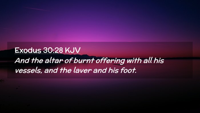 Picture 02 - Exodus 30:28 KJV Desktop Wallpaper - And the altar of burnt offering with all his - Desktop Bible Verse Wallpaper
