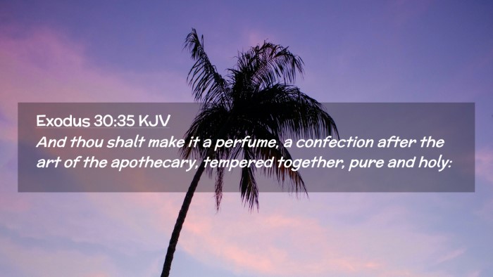 Picture 02 - Exodus 30:35 KJV Desktop Wallpaper - And thou shalt make it a perfume, a confection - Desktop Bible Verse Wallpaper