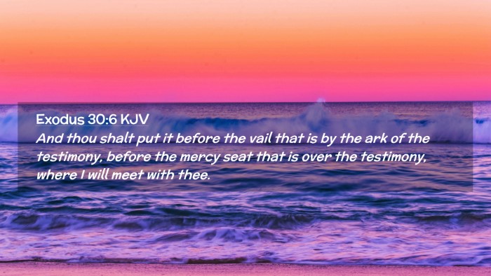 Picture 02 - Exodus 30:6 KJV Desktop Wallpaper - And thou shalt put it before the vail that is by - Desktop Bible Verse Wallpaper