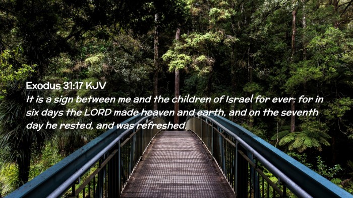 Picture 02 - Exodus 31:17 KJV Desktop Wallpaper - It is a sign between me and the children of - Desktop Bible Verse Wallpaper