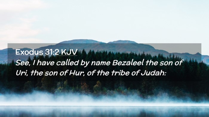 Picture 02 - Exodus 31:2 KJV Desktop Wallpaper - See, I have called by name Bezaleel the son of - Desktop Bible Verse Wallpaper