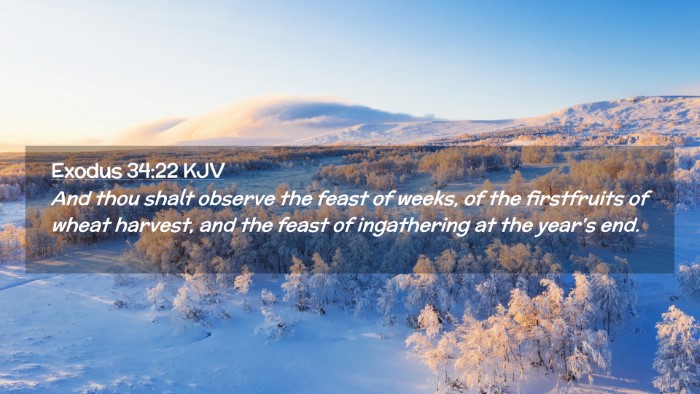 Picture 02 - Exodus 34:22 KJV Desktop Wallpaper - And thou shalt observe the feast of weeks, of the - Desktop Bible Verse Wallpaper