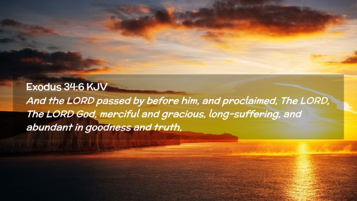 Picture 02 - Exodus 34:6 KJV Desktop Wallpaper - And the LORD passed by before him, and - Desktop Bible Verse Wallpaper
