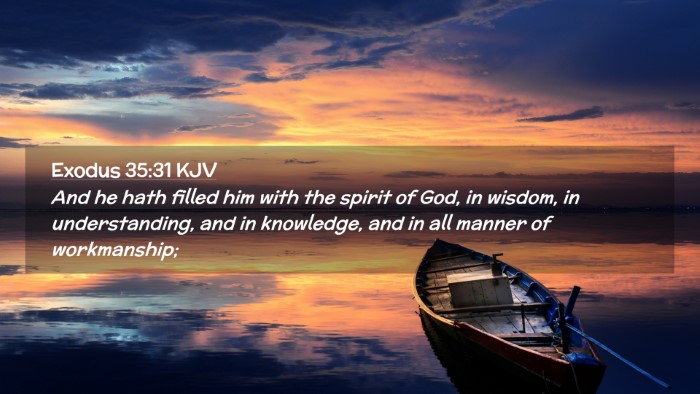 Picture 02 - Exodus 35:31 KJV Desktop Wallpaper - And he hath filled him with the spirit of God, in - Desktop Bible Verse Wallpaper