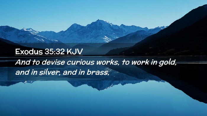Picture 02 - Exodus 35:32 KJV Desktop Wallpaper - And to devise curious works, to work in gold, and - Desktop Bible Verse Wallpaper