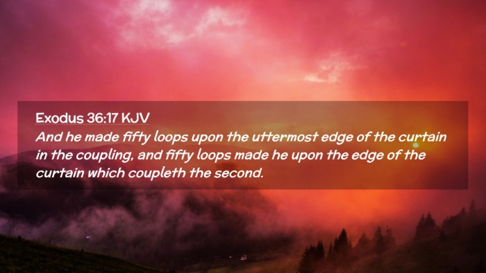 Picture 02 - Exodus 36:17 KJV Desktop Wallpaper - And he made fifty loops upon the uttermost edge - Desktop Bible Verse Wallpaper