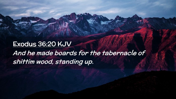 Picture 02 - Exodus 36:20 KJV Desktop Wallpaper - And he made boards for the tabernacle of shittim - Desktop Bible Verse Wallpaper