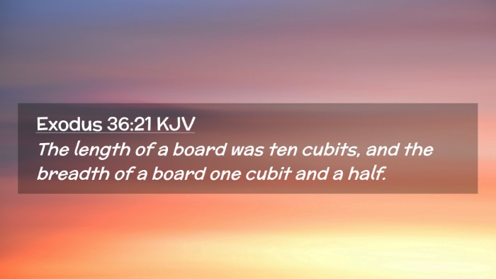 Picture 02 - Exodus 36:21 KJV Desktop Wallpaper - The length of a board was ten cubits, and the - Desktop Bible Verse Wallpaper