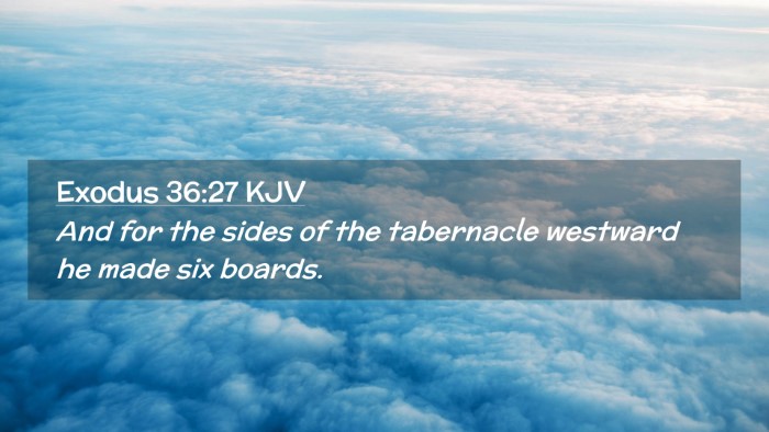 Picture 02 - Exodus 36:27 KJV Desktop Wallpaper - And for the sides of the tabernacle westward he - Desktop Bible Verse Wallpaper