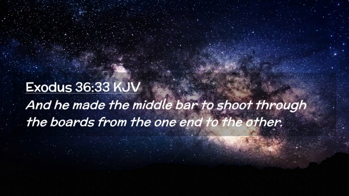 Picture 02 - Exodus 36:33 KJV Desktop Wallpaper - And he made the middle bar to shoot through the - Desktop Bible Verse Wallpaper