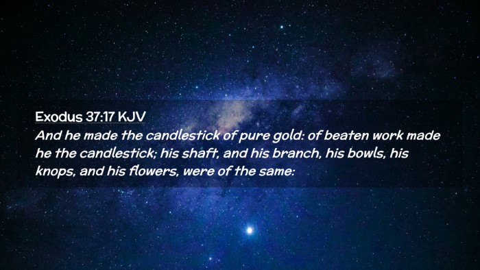 Picture 02 - Exodus 37:17 KJV Desktop Wallpaper - And he made the candlestick of pure gold: of - Desktop Bible Verse Wallpaper