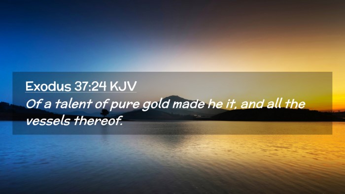 Picture 02 - Exodus 37:24 KJV Desktop Wallpaper - Of a talent of pure gold made he it, and all the - Desktop Bible Verse Wallpaper