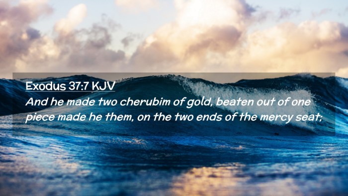 Picture 02 - Exodus 37:7 KJV Desktop Wallpaper - And he made two cherubim of gold, beaten out of - Desktop Bible Verse Wallpaper