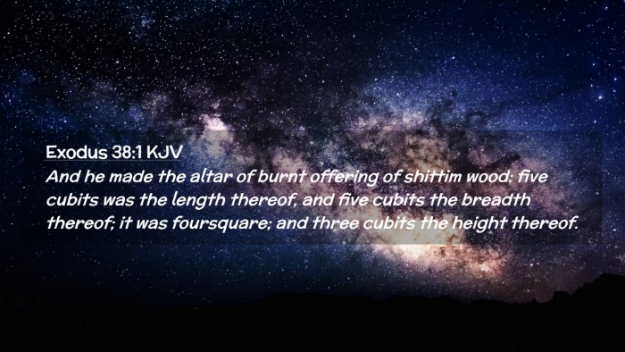 Picture 02 - Exodus 38:1 KJV Desktop Wallpaper - And he made the altar of burnt offering of - Desktop Bible Verse Wallpaper