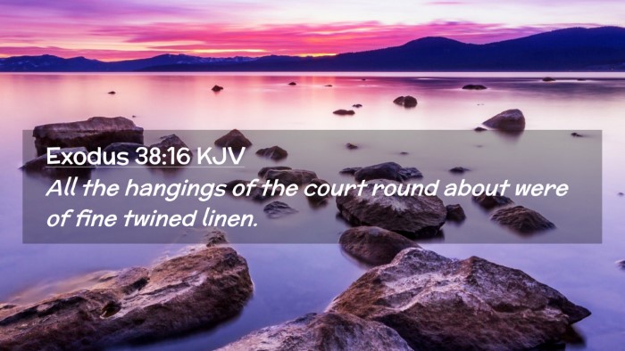 Picture 02 - Exodus 38:16 KJV Desktop Wallpaper - All the hangings of the court round about were of - Desktop Bible Verse Wallpaper
